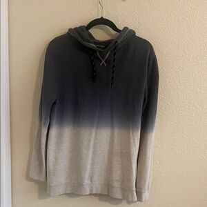 3/25 Men's Gradient Black and White Hoodie Sweater